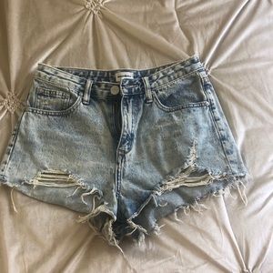 Revolve super down Jean shorts
